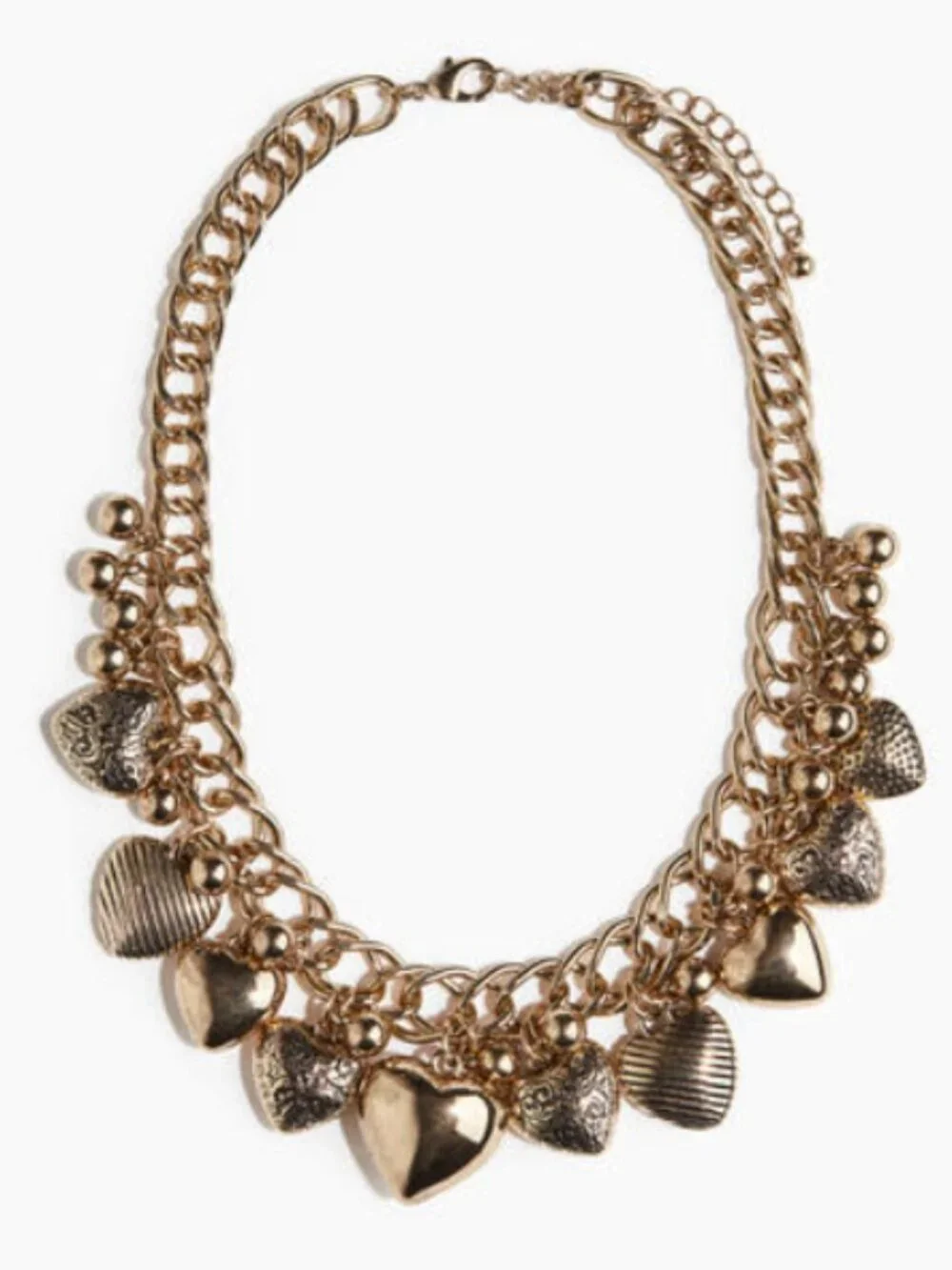 H&M HEART-PENDANT CHAIN NECKLACE